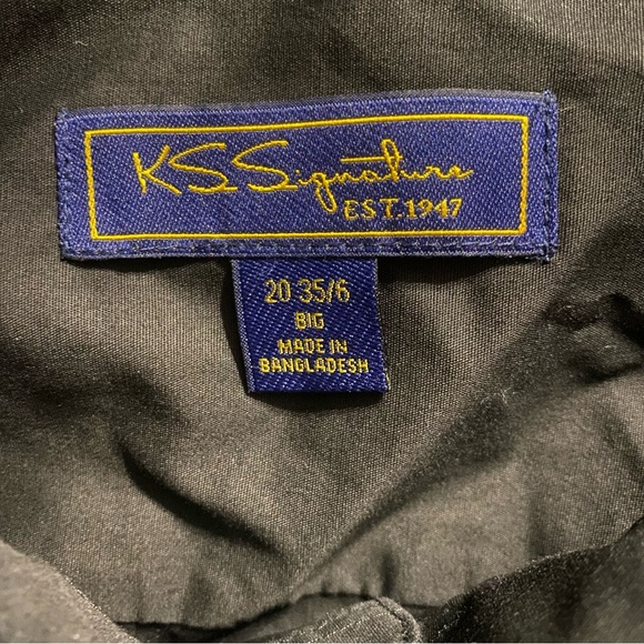 NEW KS Signature Solid Black Teflon Button Up Shirt - Picture 3 of 4